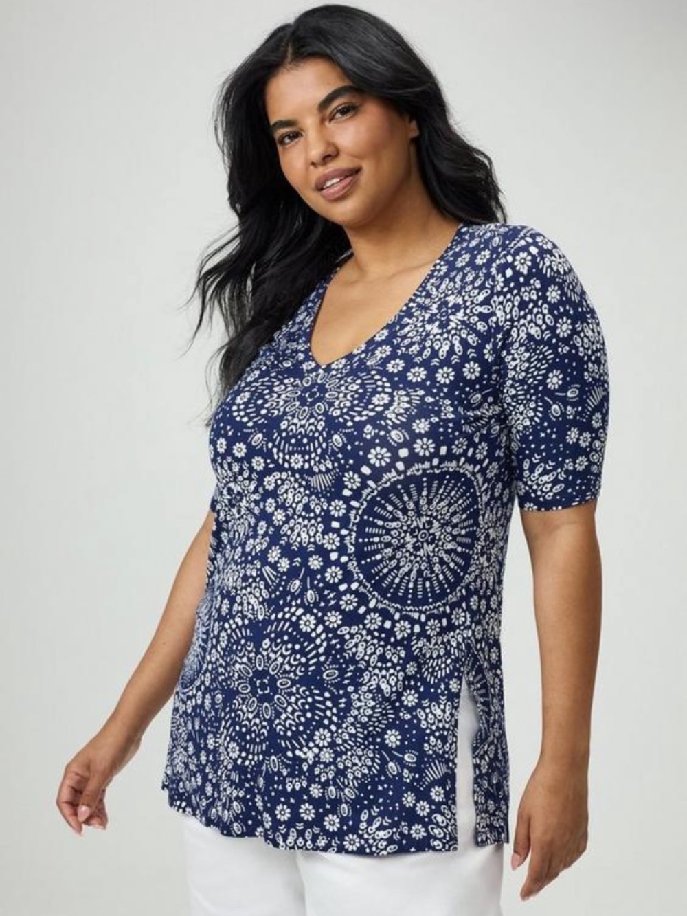 Torrid NWT V Neck Super Soft Tee 3/4 sleeves